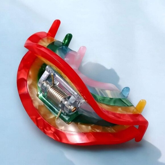 PRIDE RAINBOW ACETATE CLAW CLIP - Picture 5 of 6